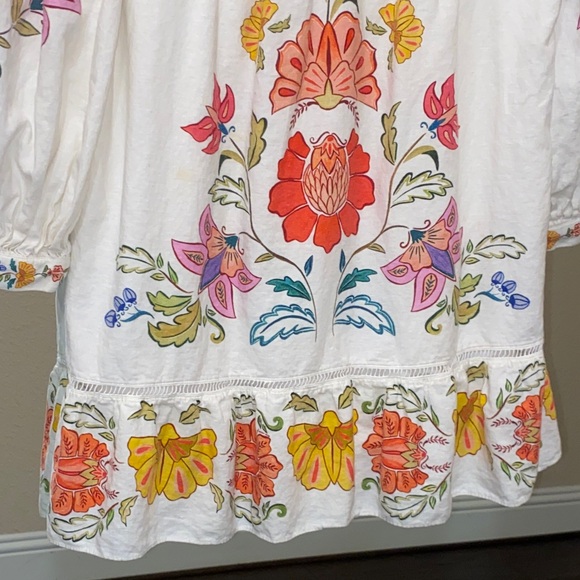 Farm Rio Floral Insects Mini Dress Size L - Picture 9 of 12